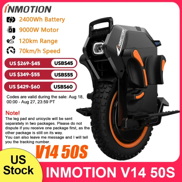 US Stock INMOTION Adventure V14 Electric Unicycle