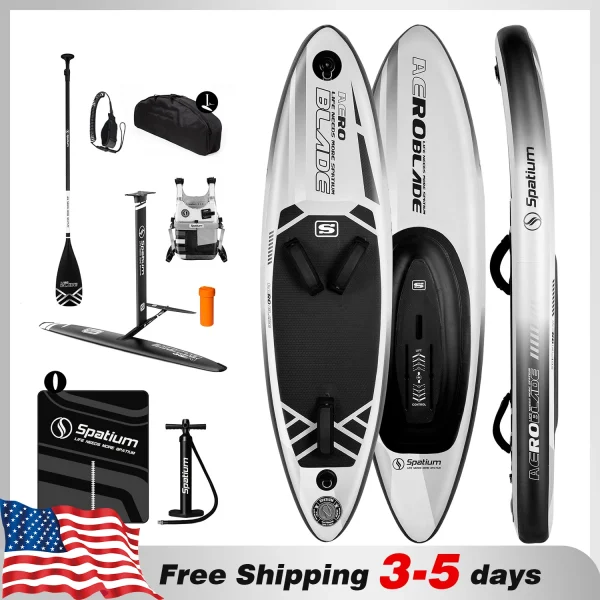 Inflatable Downwind Board Unpowered  Surfing SUP Downwind Board for 112L/124L/135L/150L Water Sports