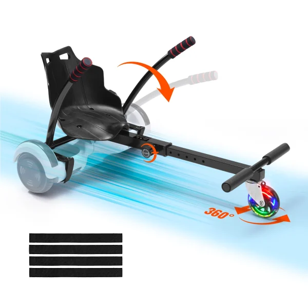 SucceBuy Hoverboard Seat Attachment for 6.5" 8" 8.5" 10" Hoverboards 220 LBS Load Capacity Hover Board Accessory for Kids